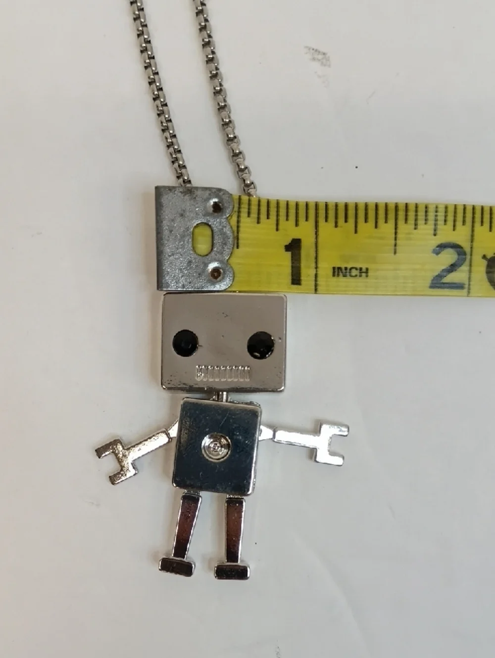 Silver Robot Pendant Necklace Movable Charm Kawaii Novelty Jewelry